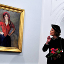 7. februar: Dronning Sonja åpner kunstutstillingen "Christian Krohg - tiden omkring Kristiania-Bohemen" i København (Foto: Torben Stroyer, Kunstforeningen Gl. Strand)